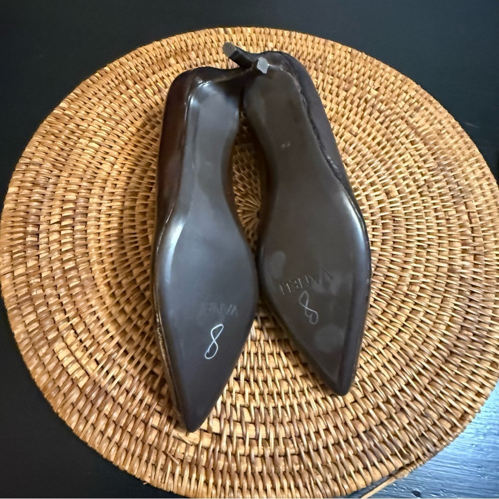 Vaneli Dark Brown Leather Heels - Picture 10 of 11